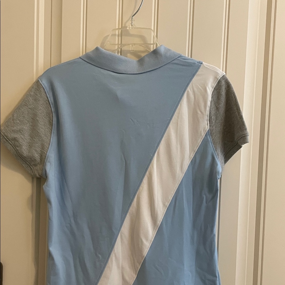 Ariat Womens Light Blue and Gray Polo Shirt - Picture 4 of 7